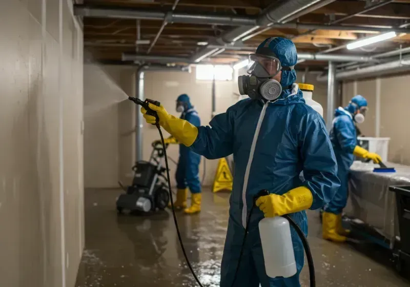 Basement Sanitization and Antimicrobial Treatment process in Westport, NC