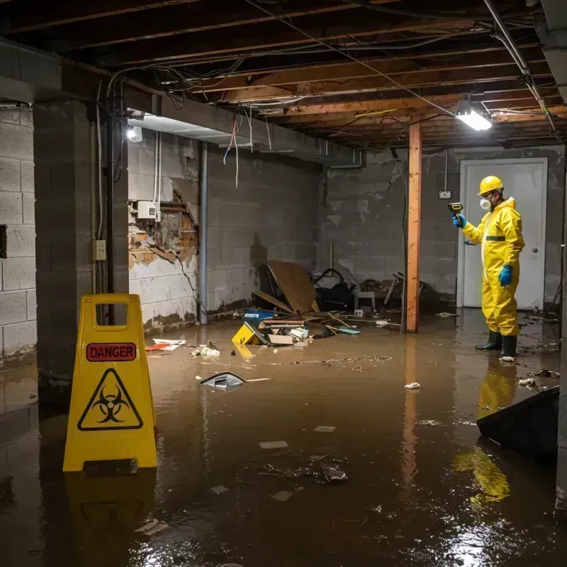 Flooded Basement Electrical Hazard in Westport, NC Property